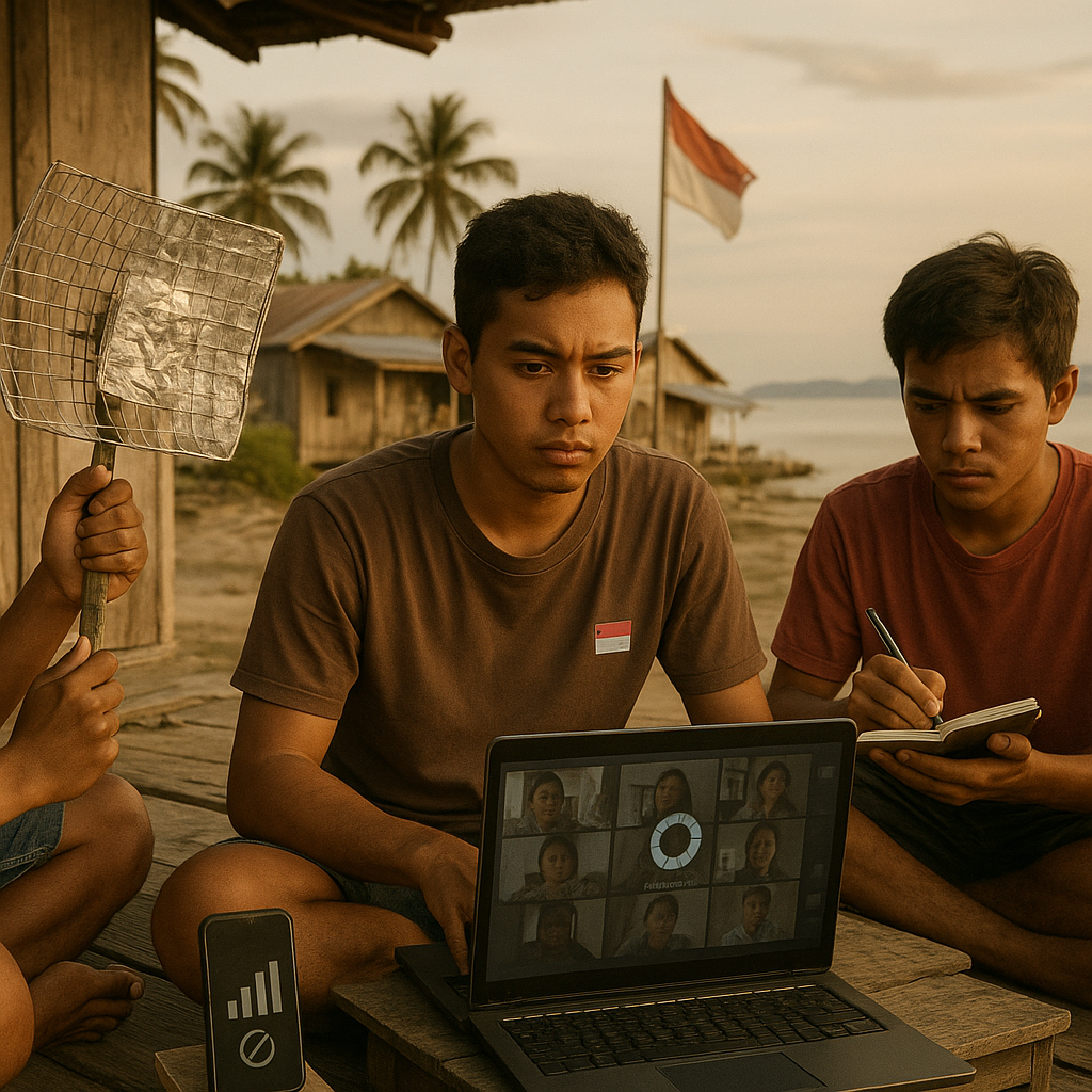 Cerita Pemuda Perbatasan di Pulau Miangas: Kuliah Online dengan Signal yang Kadang Hilang, tapi Semangat Tak Padam