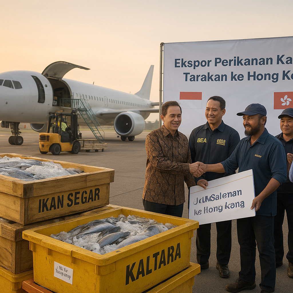 Ekspor Perikanan Kaltara Terbang Langsung dari Tarakan ke Hong Kong