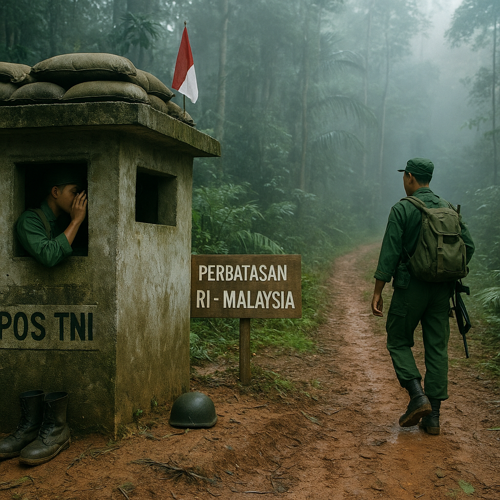 Pos TNI di Perbatasan RI-Malaysia: Bunker Beton dan Mata yang Tak Pernah Tidur
