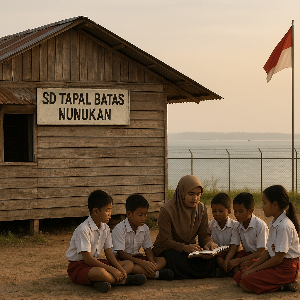 Sekolah Tapal Batas di Nunukan: Belajar di Bawah Bayang-Bayang Pagar Negara