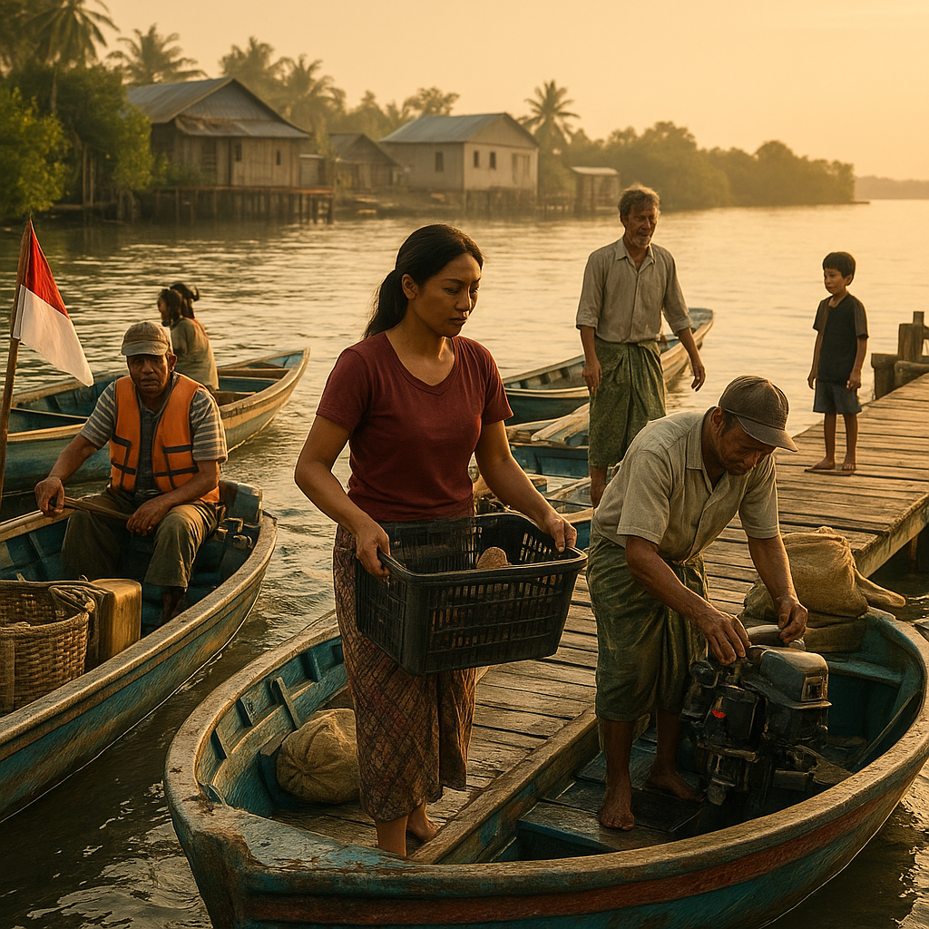 Perahu Mesin Tempel: Nadi Perekonomian Warga Pulau Sebatik di Ujung Kalimantan