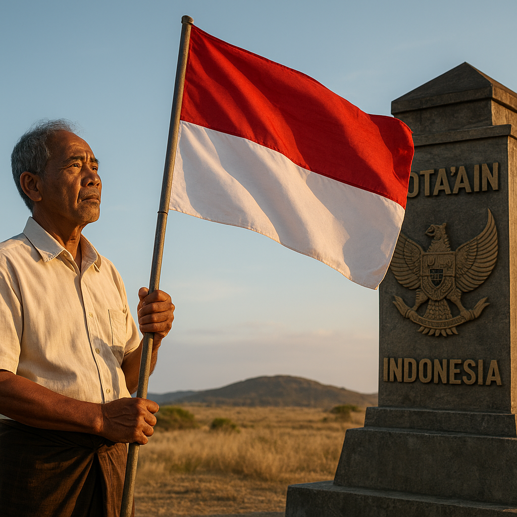 Jaga Tugu di Motaain: Kisah Pak Made dan Sang Saka yang Berkibar di Perbatasan Timor