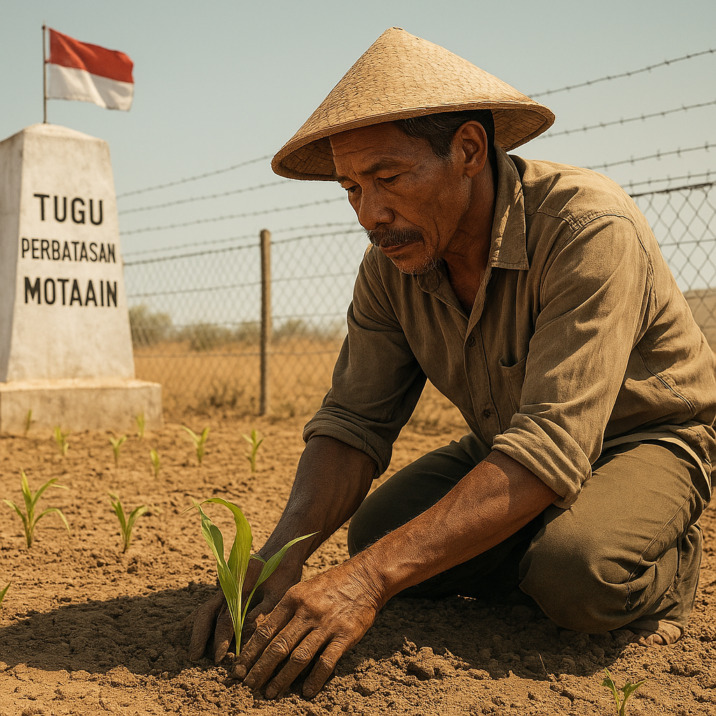 Keringat Menetes di Tugu Perbatasan Motaain: Kisah Petani Jagung Bertahan di Ujung Timur NTT