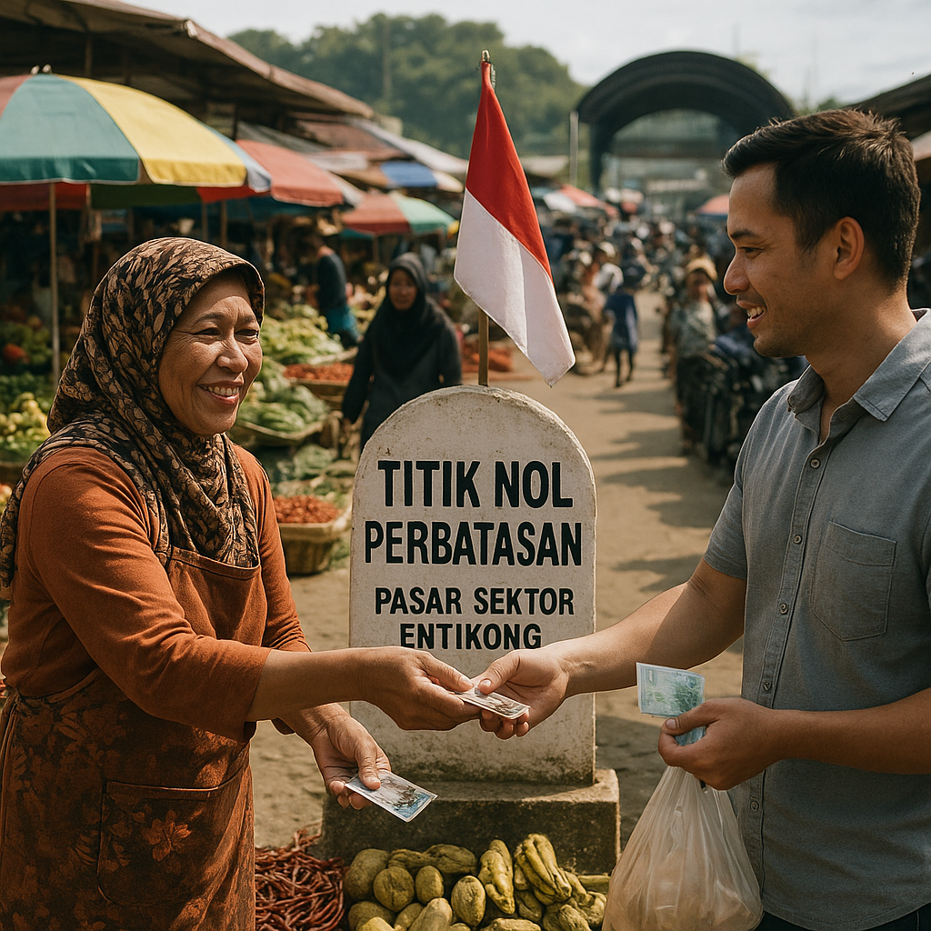Geliat Pasar Sektor di Entikong: Dagang dan Silaturahmi di Titik Nol Perbatasan Kalbar-Sarawak
