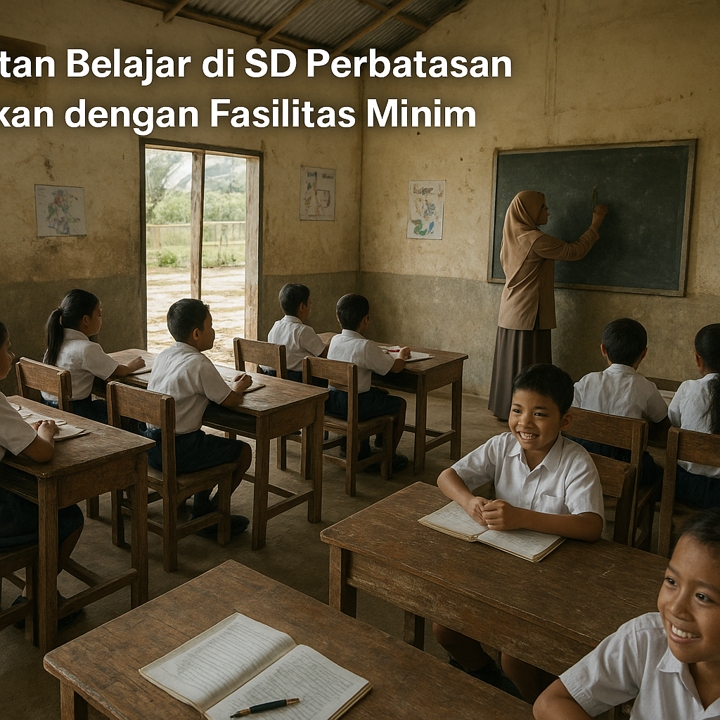 Kegiatan Belajar di SD Perbatasan Nunukan dengan Fasilitas Minim