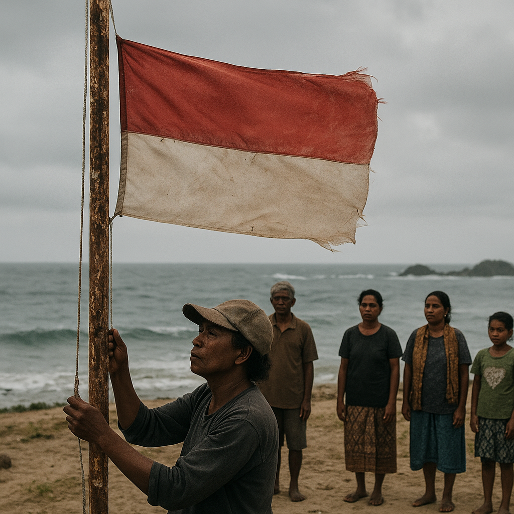 Upacara Bendera di Pulau Fani, Nada Sederhana Pengibar Sang Saka Merah Putih