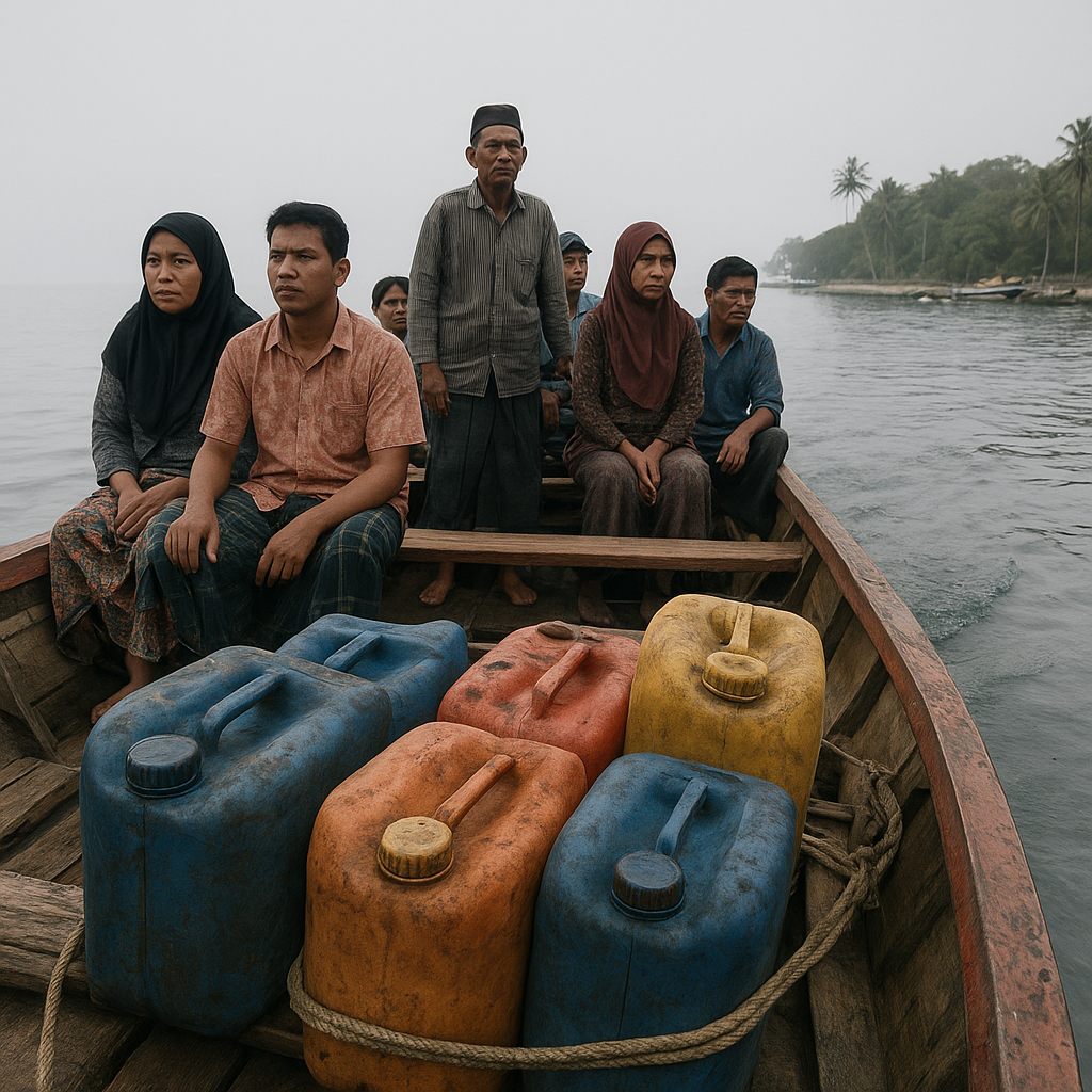 Potret Beli Bensin di Pulau Terluar, Warga Entaro Harus Menyeberang ke Malaysia