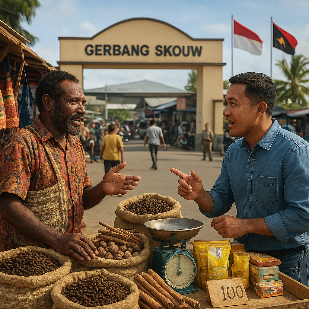 Pasar Lintas Batas Skouw: Bau Rempah dan Suara Tawar-menawar di Gerbang Perbatasan Indonesia-Papua Nugini