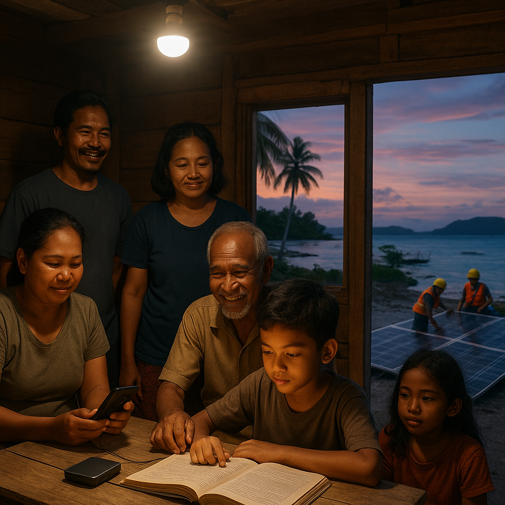 Pembangunan PLTS di Pulau Larat, Maluku: Listrik Mengalir ke Rumah-rumah di Garis Depan