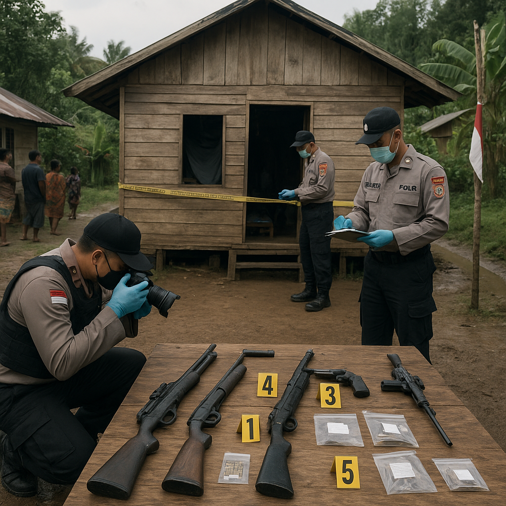 Rumah di Kali Merah: Gudang Senjata Diamankan, Jejak Kekerasan Terungkap