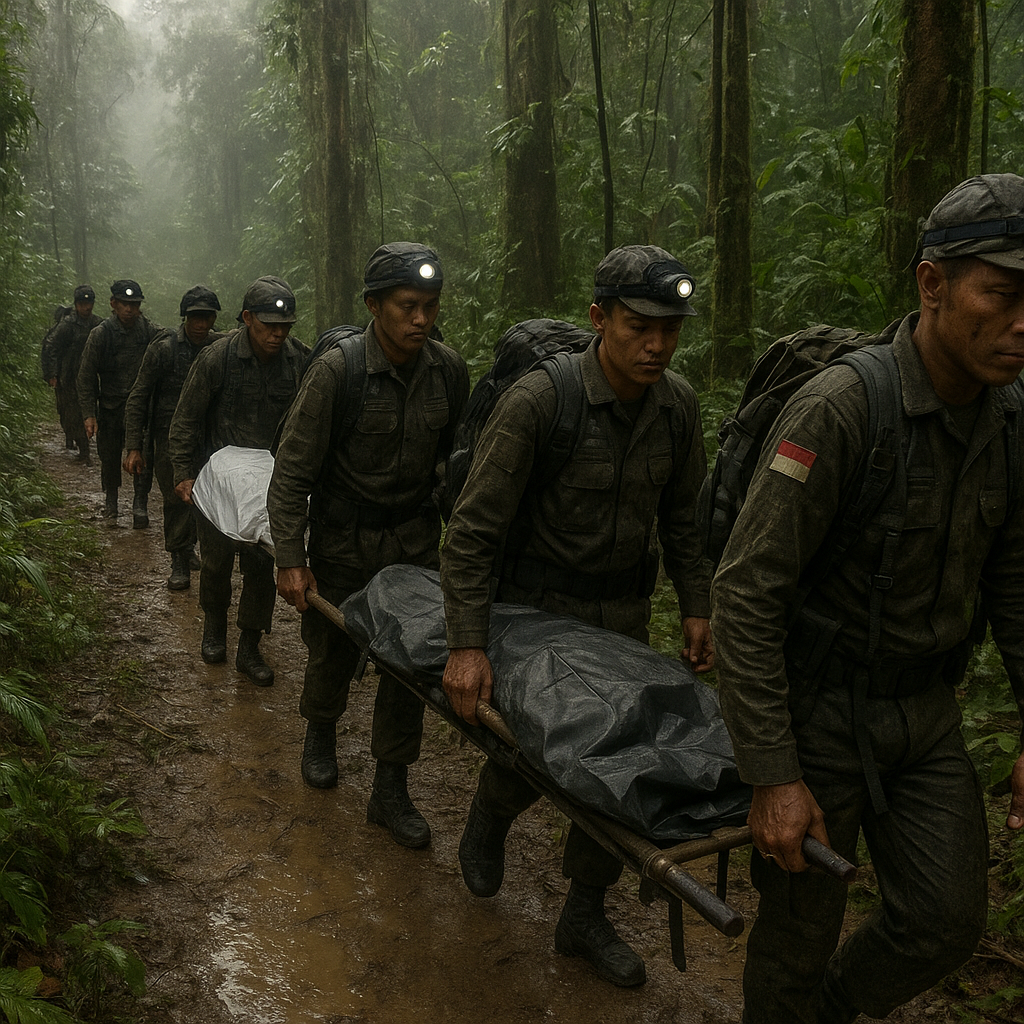 Perjalanan Ekstrem Aparat, Jalan Kaki Berhari-hari di Hutan Demi Evakuasi 10 Jenazah Korban KKB
