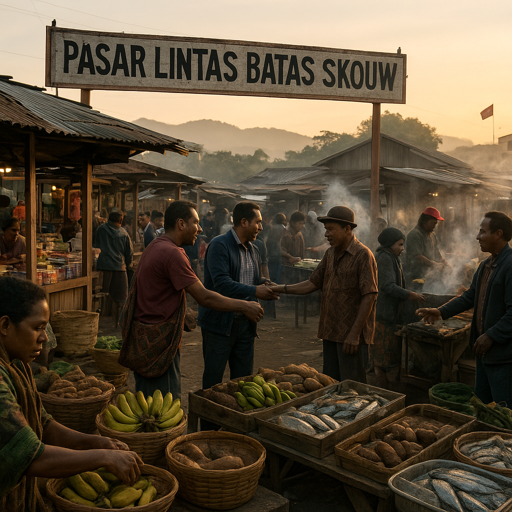 Pasar Lintas Batas Skouw: Dinamika Dagang dan Silaturahmi di Perbatasan PNG