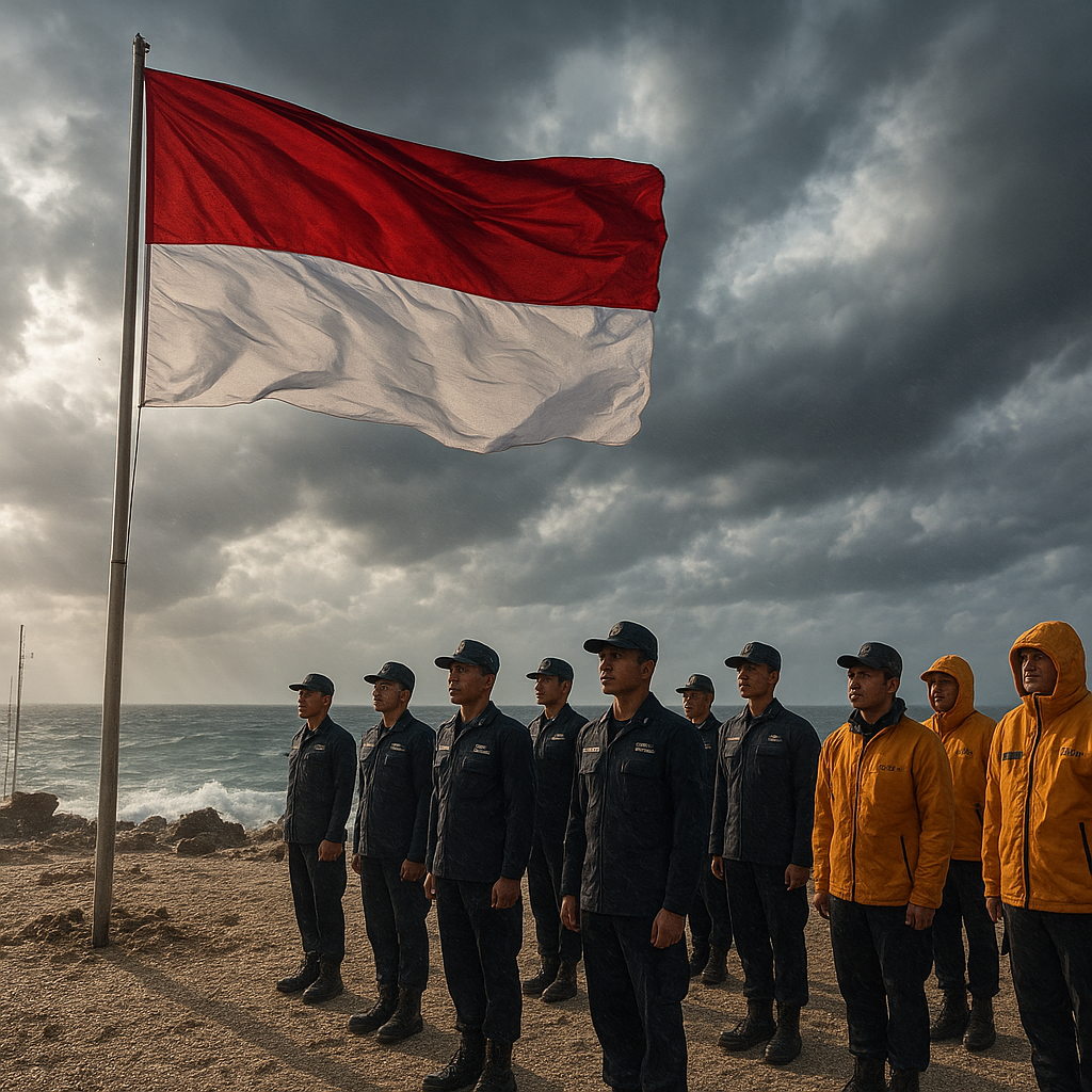 Upacara Bendera di Pulau Pasir: Merah Putih Berkibar di Titik Terdepan Laut China Selatan