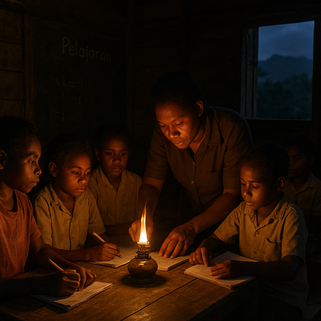 Kisah Guru Pegunungan Bintang: Mengajar dengan Lampu Minyak di Perbatasan PNG