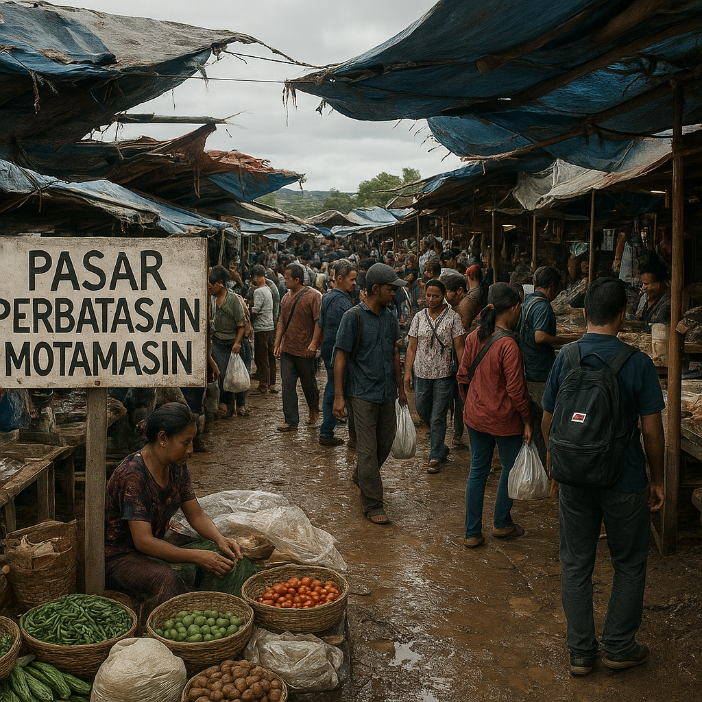 Pasar Perbatasan Motamasin Ramai Pembeli dari Timor Leste, Tapi Infrastruktur Masih Minim
