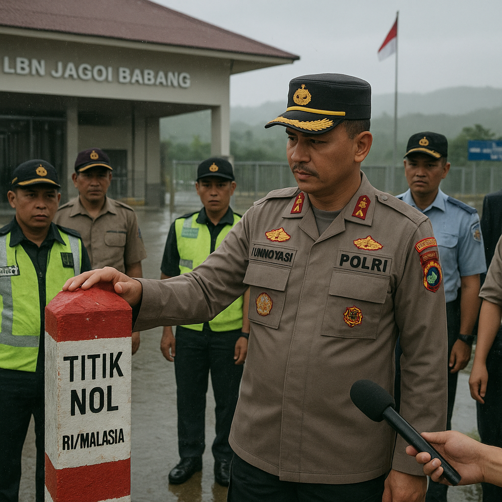 Kapolres Bengkayang Tinjau PLBN Jagoi Babang, Perkuat Pengawasan Titik Nol Perbatasan RI–Malaysia