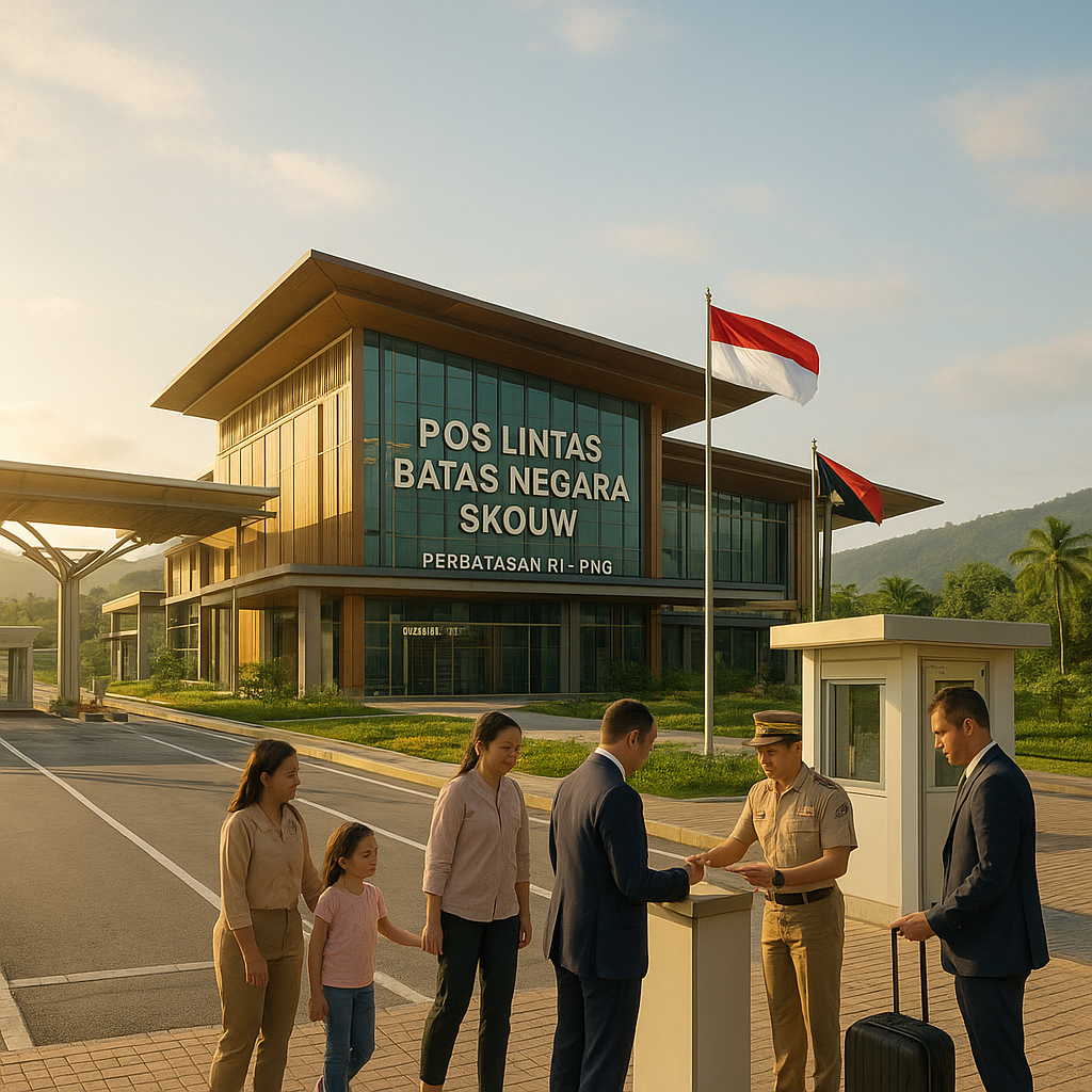 Pos Lintas Batas Negara (PLBN) terpadu di Skouw, Papua: Wajah baru perbatasan RI-PNG