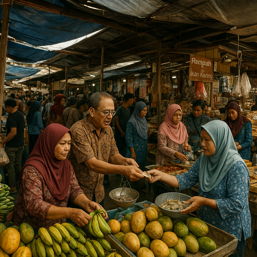 Pasar Tradisional di Perbatasan RI-Malaysia: Dagangan Bersautan dari Dua Negara