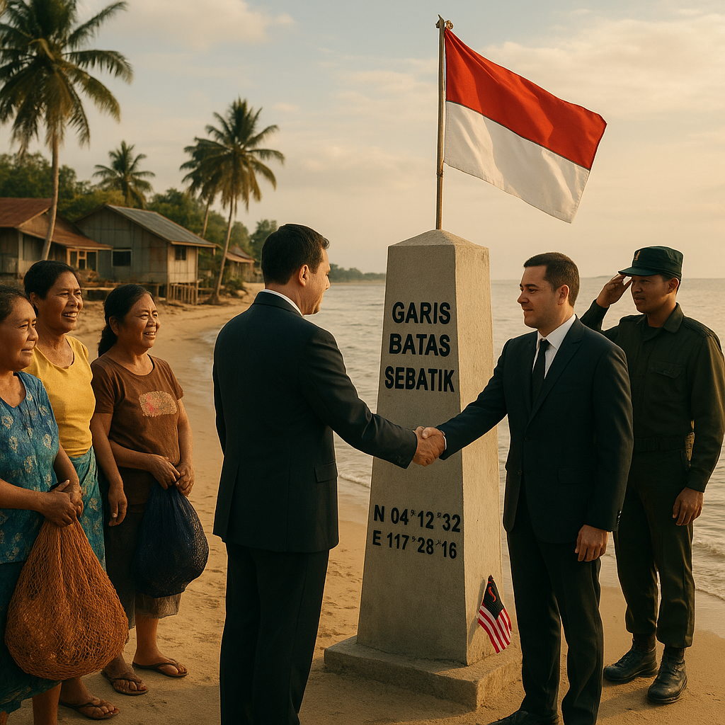 Garis Batas di Sebatik Diperbarui, 127,3 Hektare Wilayah Malaysia Masuk RI