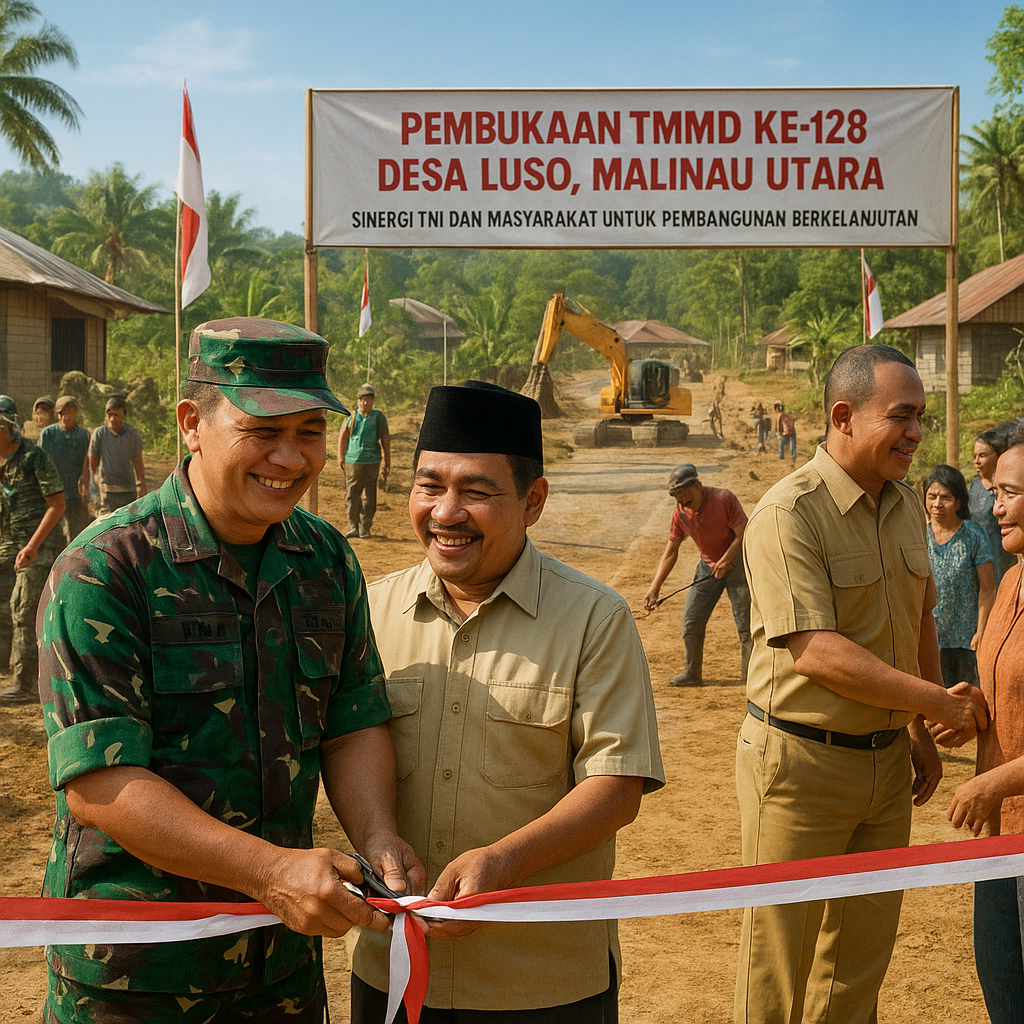 Pembukaan TMMD Wilayah Perbatasan ke-128 Sinergi TNI dan Masyarakat Malinau Untuk Pembangunan Berkelanjutan