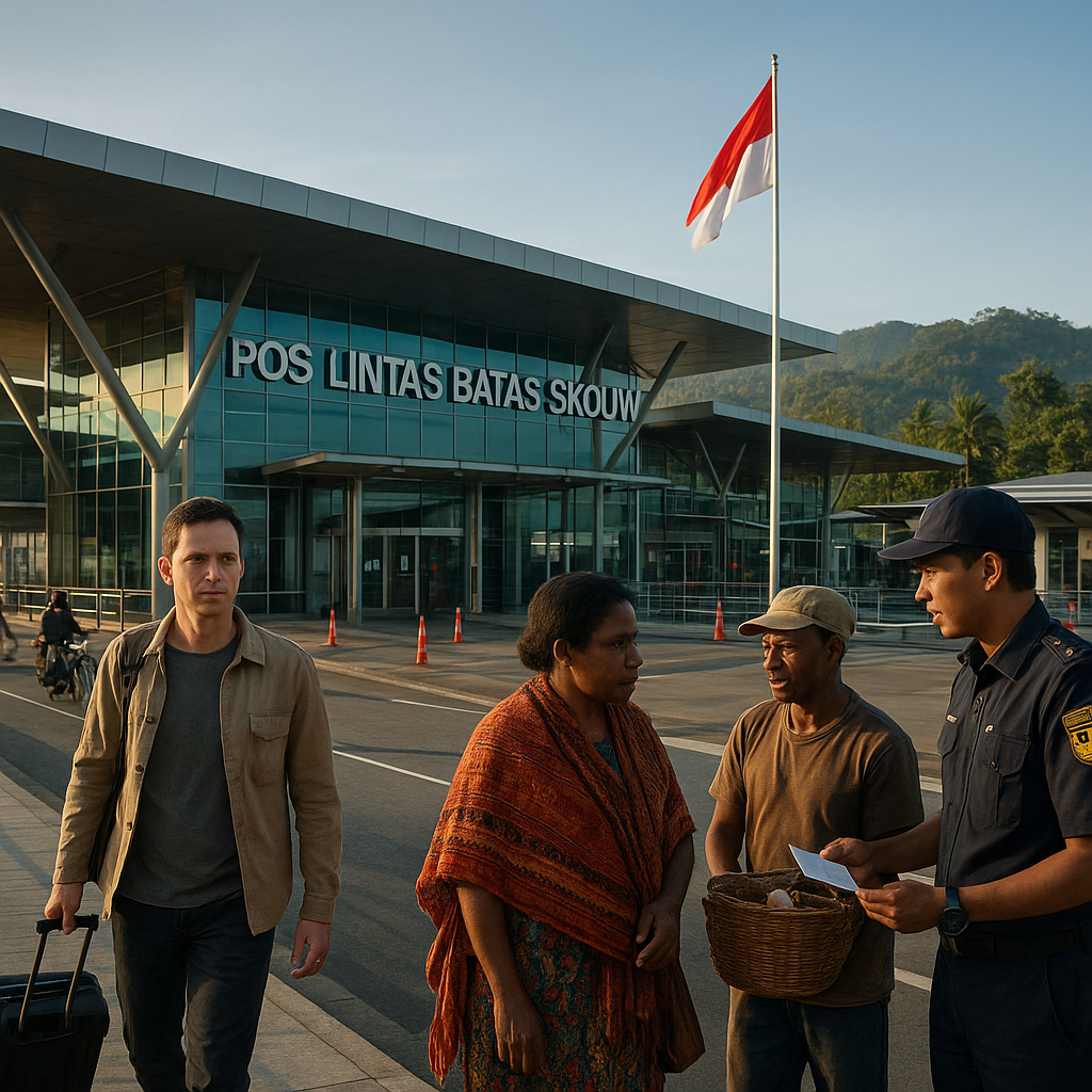 Pos Lintas Batas Skouw: Wajah Pertama Indonesia yang Dilihat Pelancong