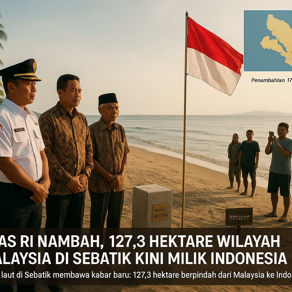 Luas RI Nambah, 127,3 Hektare Wilayah Malaysia di Sebatik Kini Milik Indonesia