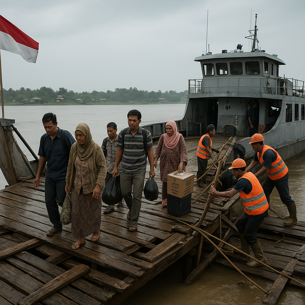 Proyek Pelabuhan Penyeberangan di Aruk Terkendala Lahan: Kapal Ferry Masih Sandar di Dermaga Darurat
