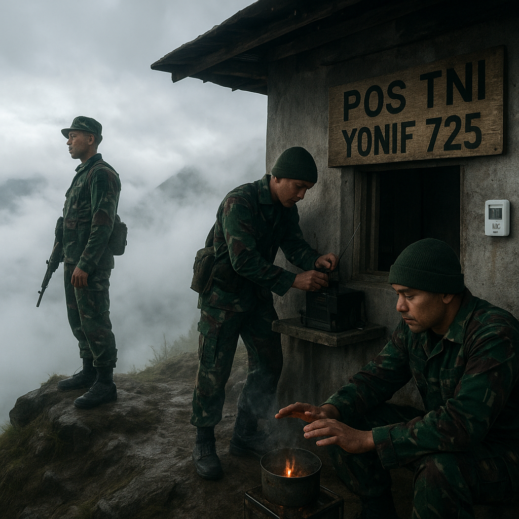 Pos TNI di Pegunungan Bintang: Berjaga di Atas Awan