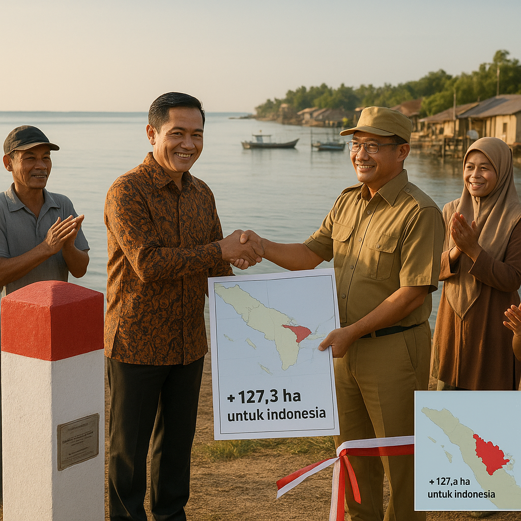 Garis Batas Baru, Wilayah Indonesia di Sebatik Bertambah 127,3 Hektare