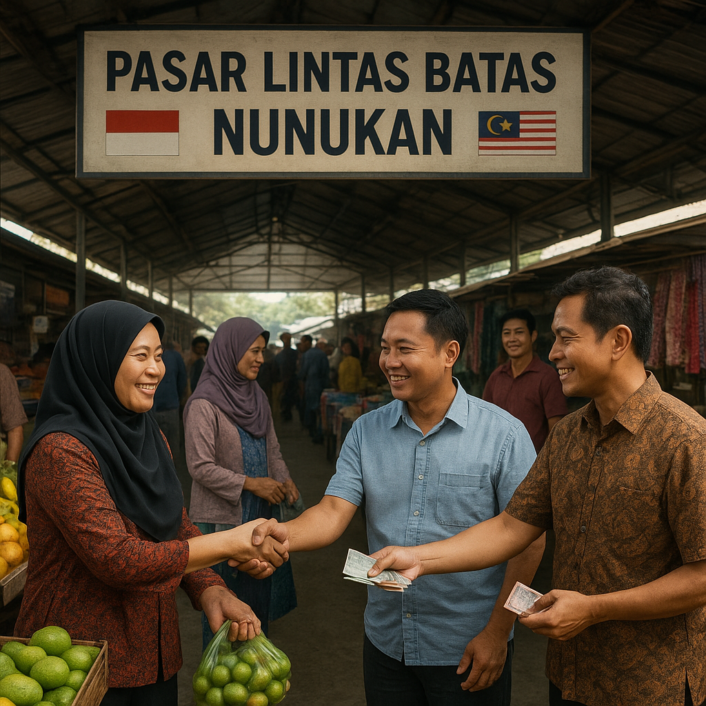 Pasar Lintas Batas Nunukan: Di Bawah Satu Atap, Dua Negara Bertemu