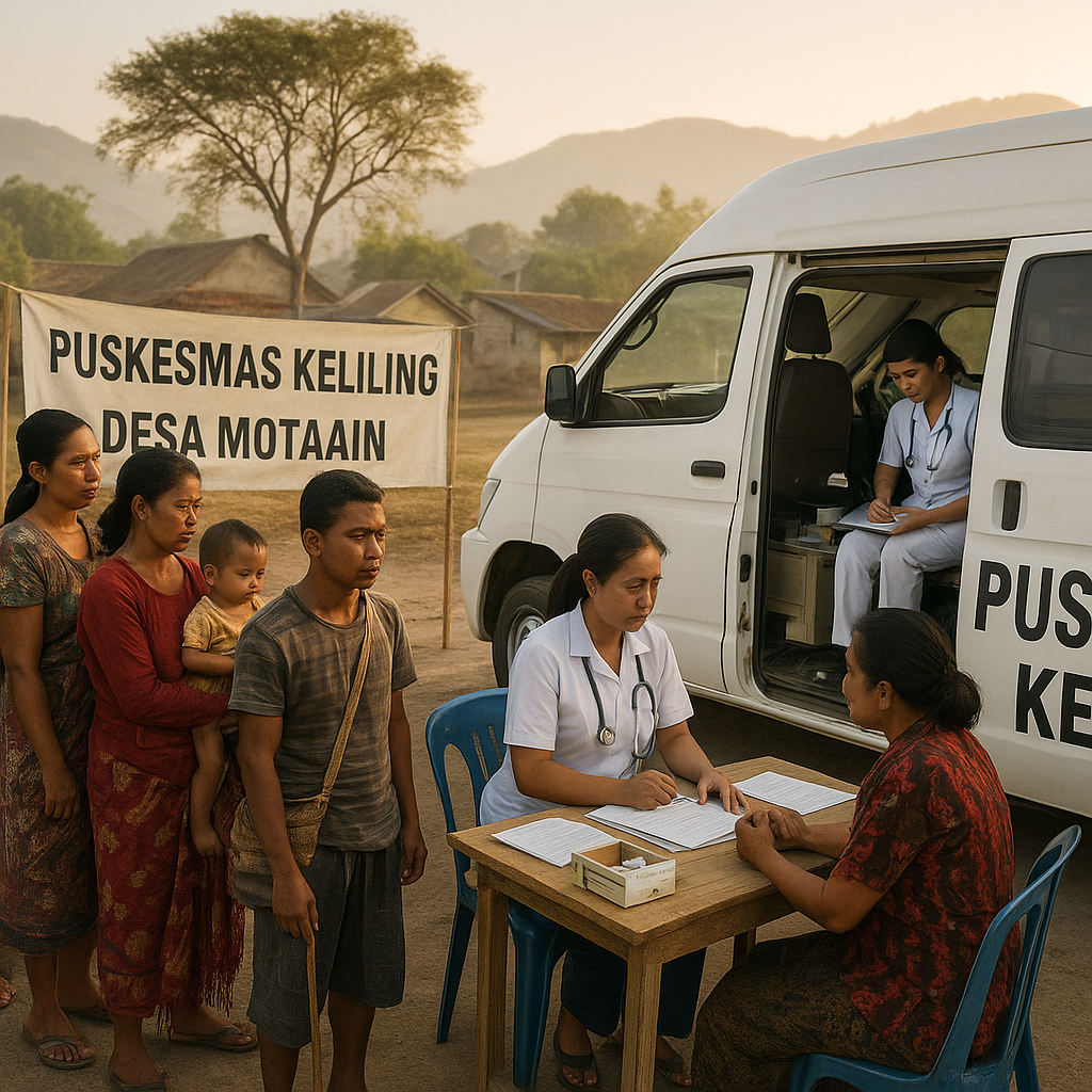 Puskesmas Keliling Tiba di Motaain, Warga Belu Antre Sejak Subuh
