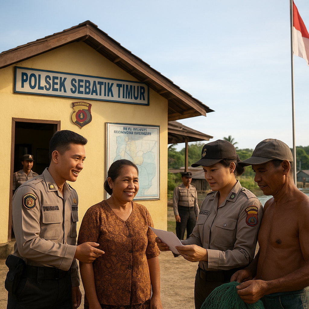 Polsek Sebatik Timur Garda Keamanan Masyarakat di Wilayah Perbatasan Indonesia Malaysia