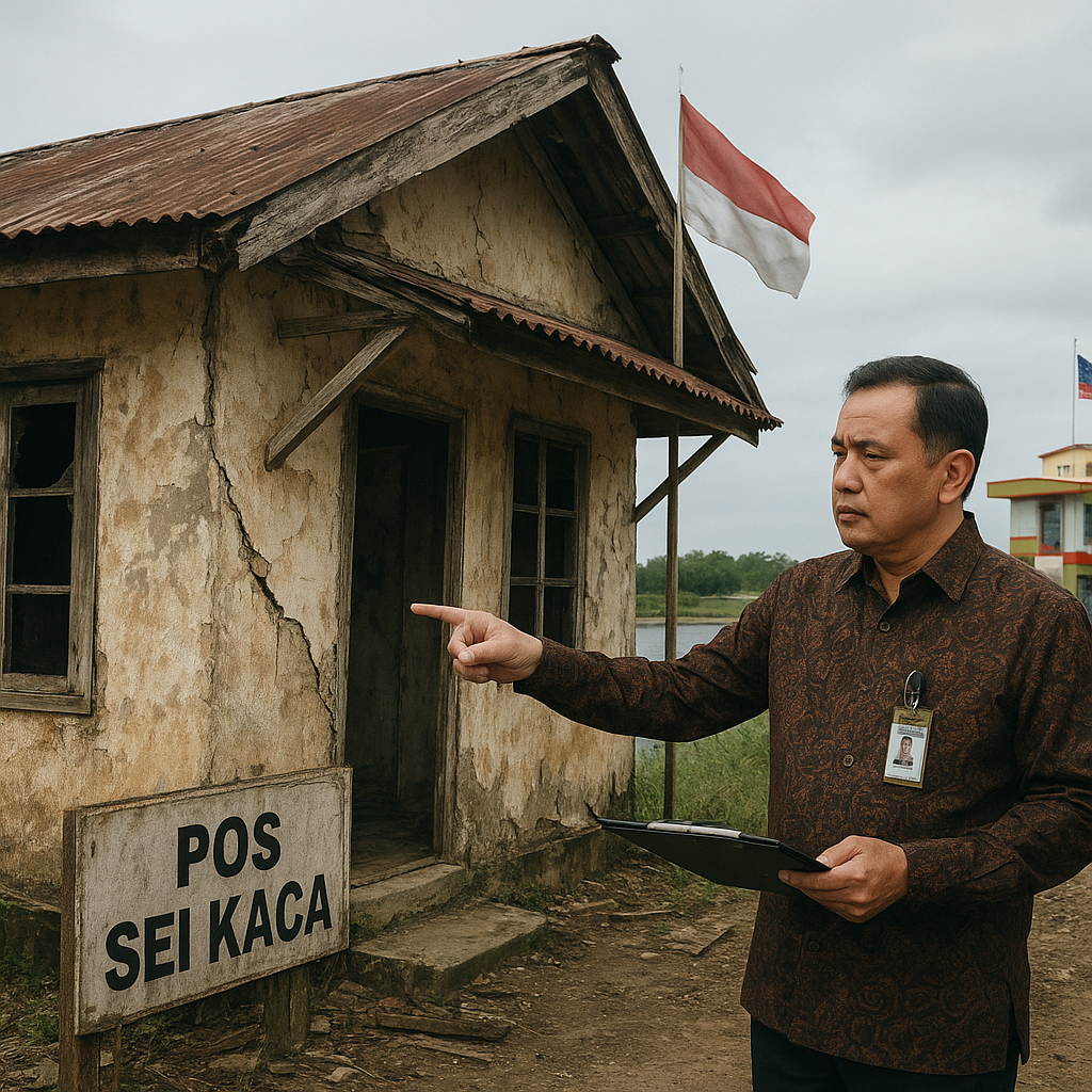 Aslin, Ketua Lembaga Investigasi Negara Kaltara Soroti Bangunan Tua Pos Sei Kaca di Perbatasan RI–Malaysia di Nunukan