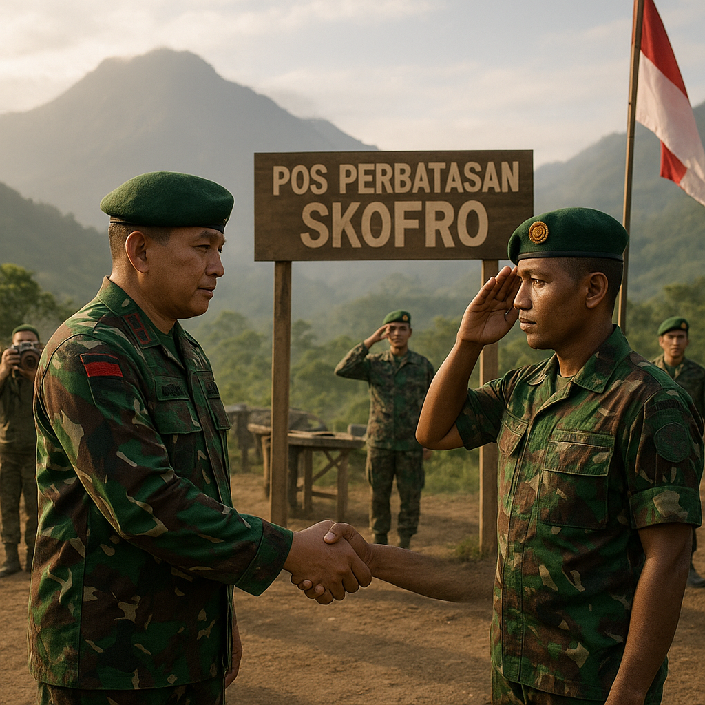 Pangdam Cenderawasih Kunjungi Pos Perbatasan Skofro: ‘Kalian Ujung Tombak Kedaulatan’
