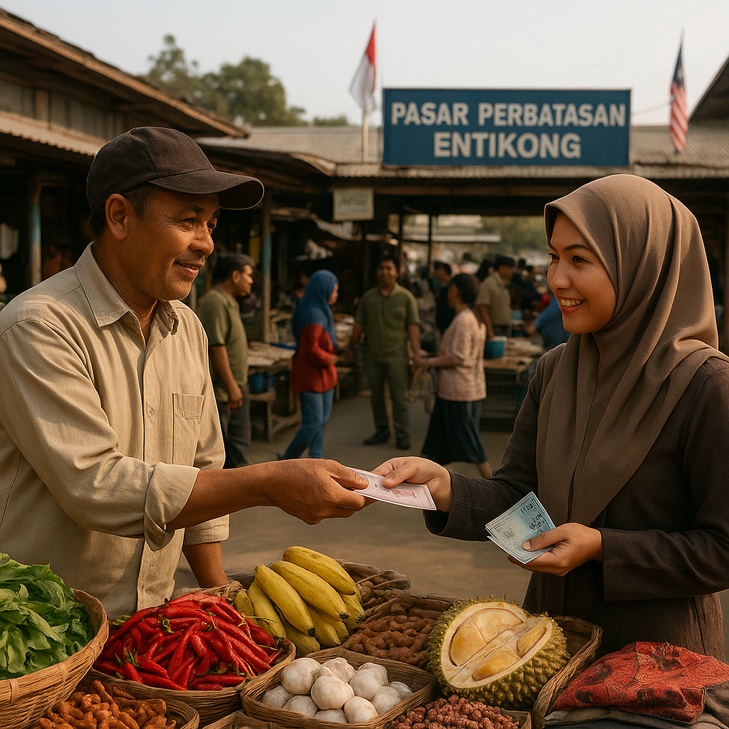 Pasar Batas Negara di Entikong: Di Mana Rupiah Bertemu Ringgit dan Cerita Bersimpul