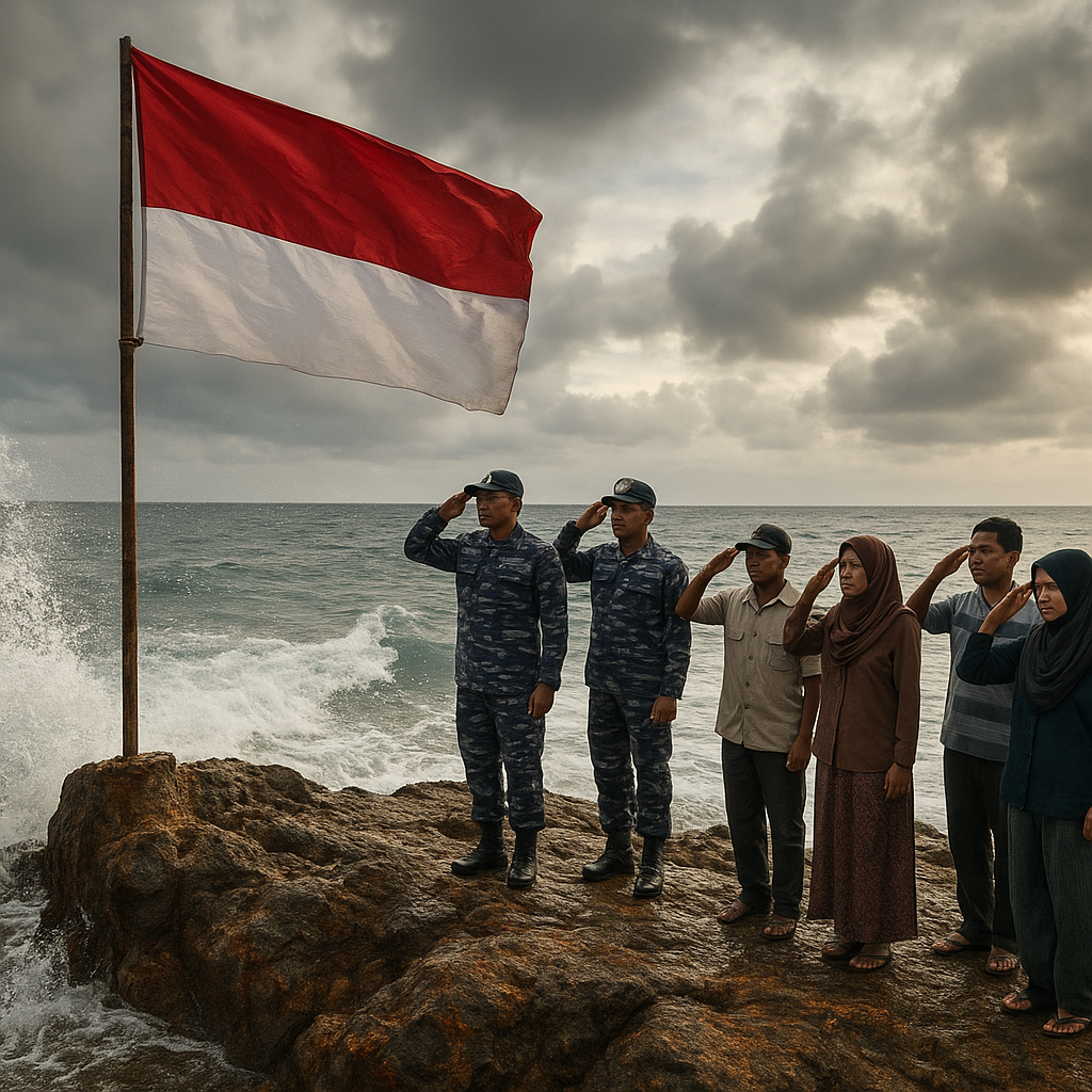 Upacara Bendera di Pulau Terluar: Merah Putih Berkibar di Tengah Ombak Samudera