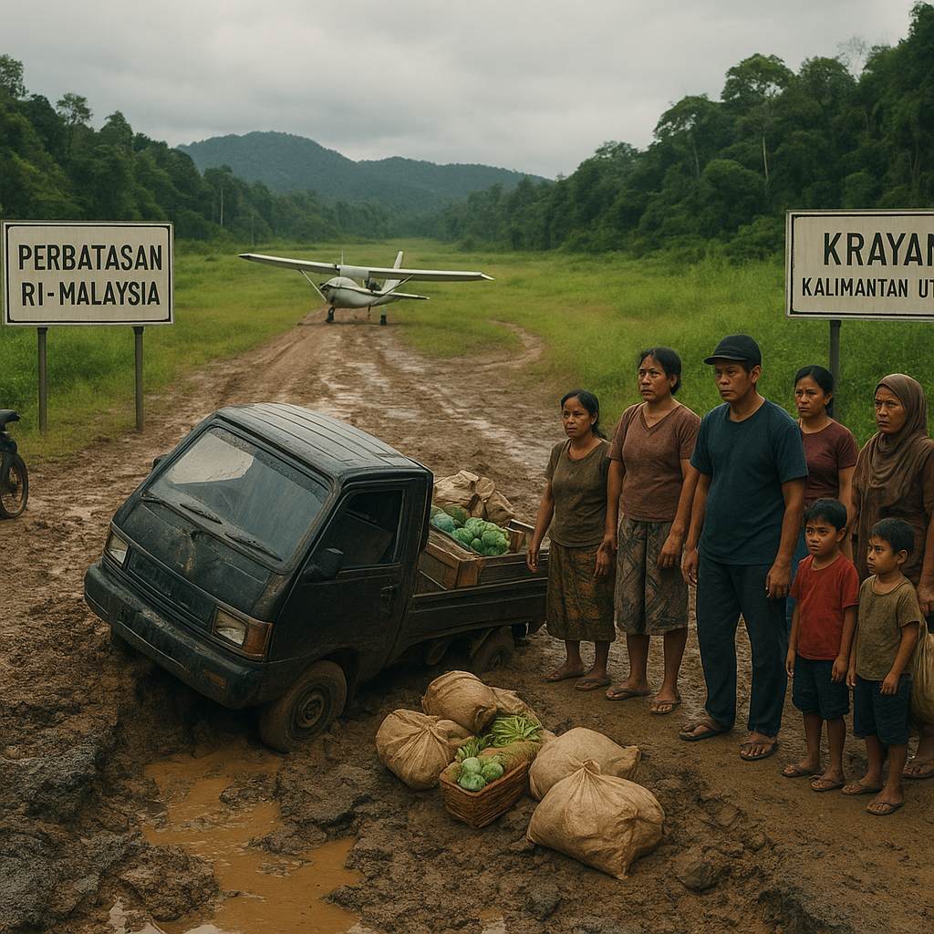 Krayan Warga Perbatasan Indonesia-Malaysia Mengeluh Akses Jalan Rusak, Biaya Hidup Melonjak