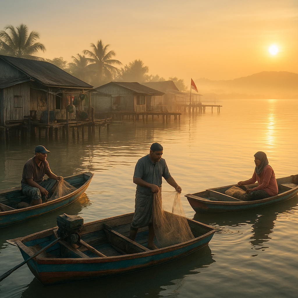 Potret Senyap Pagi di Pulau Sebatik, Warga Perbatasan Indonesia-Malaysia Menyambut Fajar
