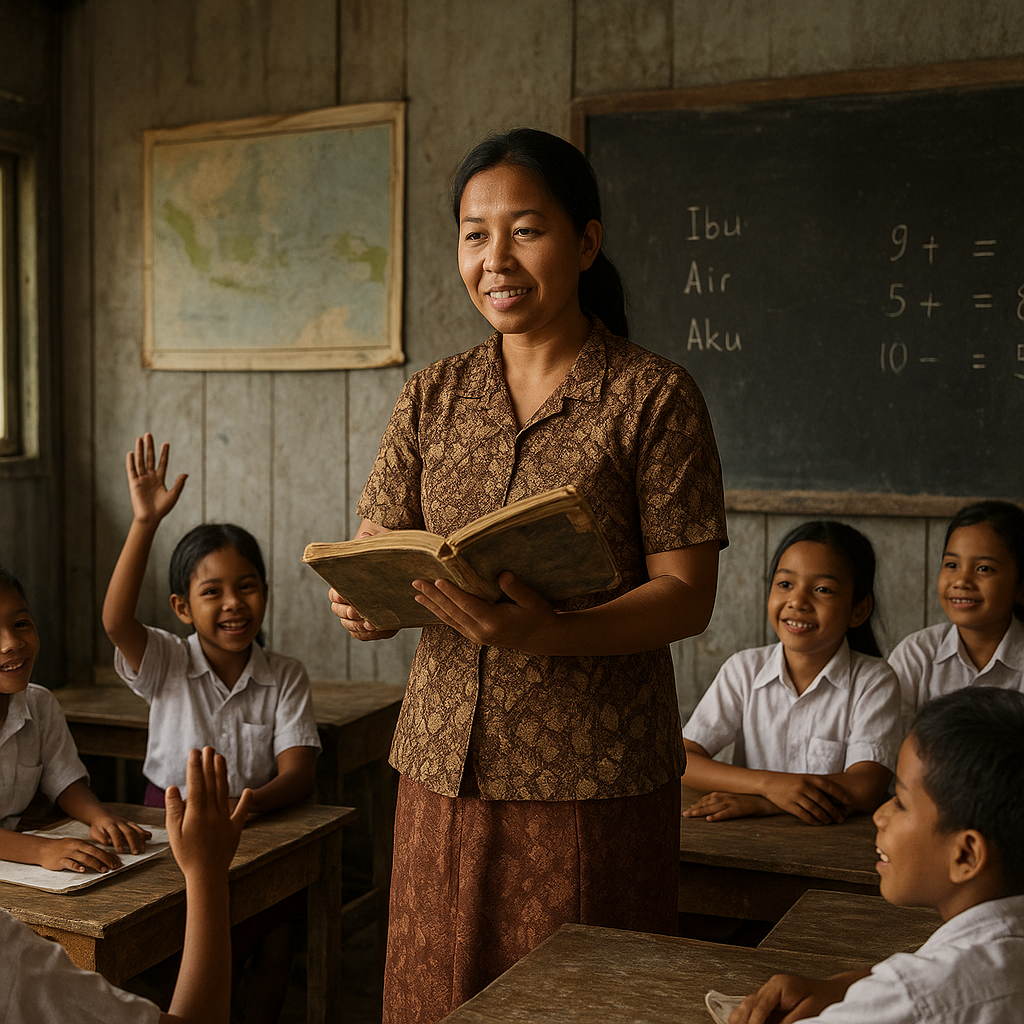 Suara Guru SDN 3 Long Bawan: Mengajar di Ujung Negeri dengan Buku Bekas dan Semangat Tak Terbatas