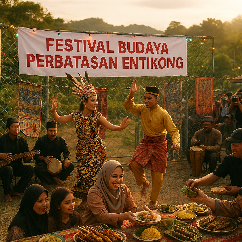 Festival Budaya Perbatasan Entikong: Tarian, Lagu, dan Kuliner Menyatukan Dua Negara