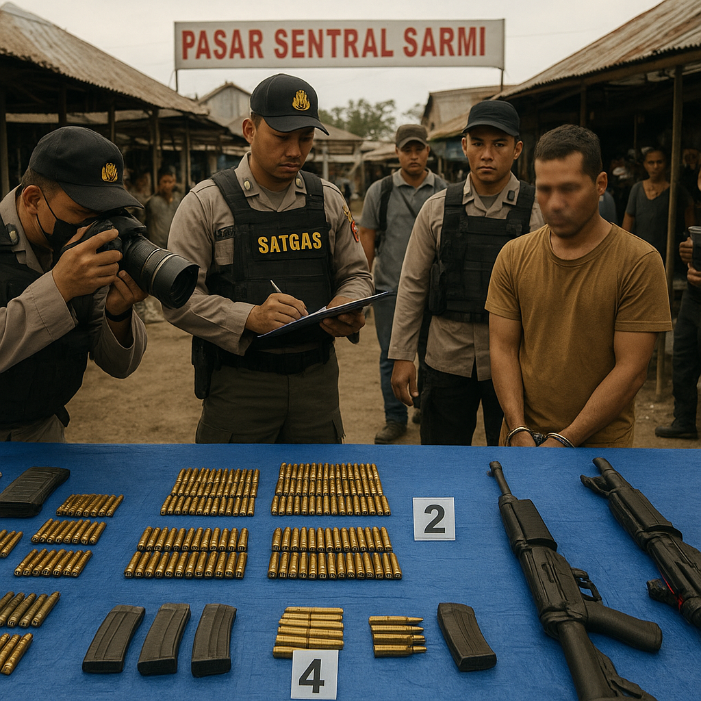 Pemasok Senjata Api dan Amunisi KKB Ditangkap di Sarmi