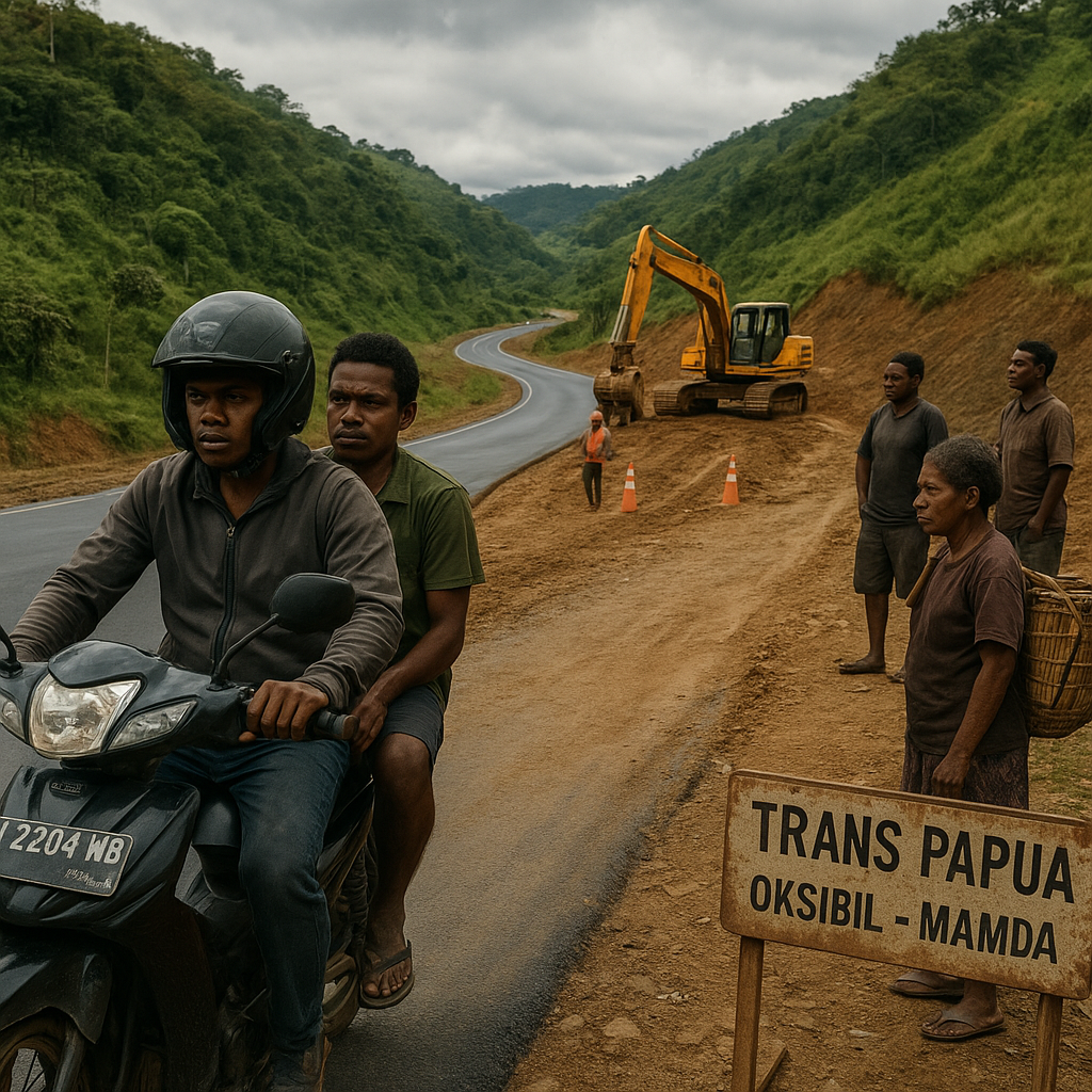 Proyek Jalan Trans Papua Bagian Timur Capai 85%, Warga Pegunungan Bintang Mulai Merasakan Dampak