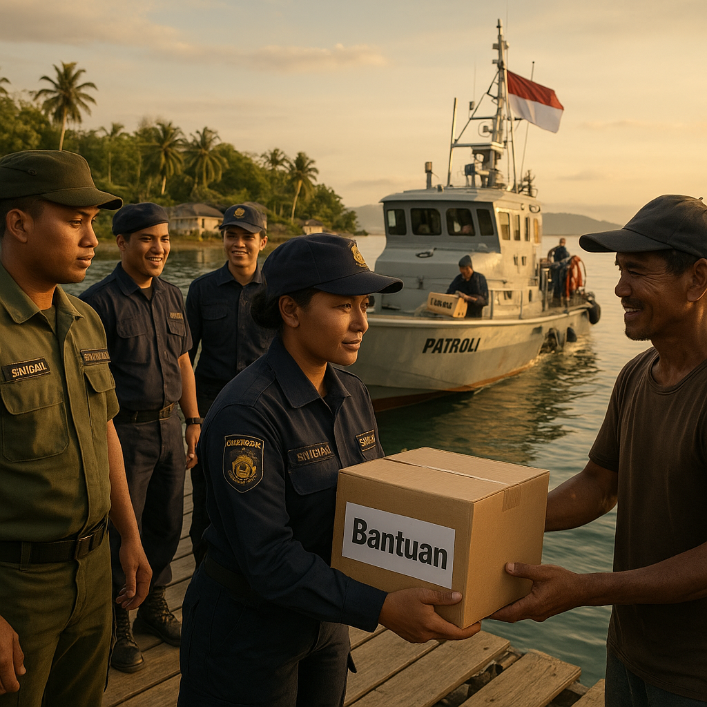 Satgas Pamputer Tiba di Tahuna, Perkuat Pengamanan Pulau Terluar Sangihe