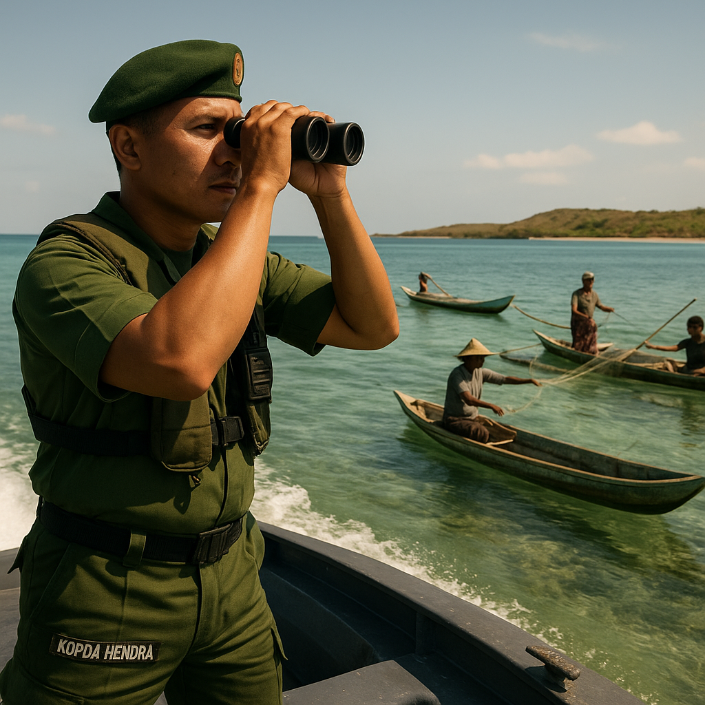 Menjaga Garis di Pulau Rote: Patroli Marinir dan Nelayan Tradisional
