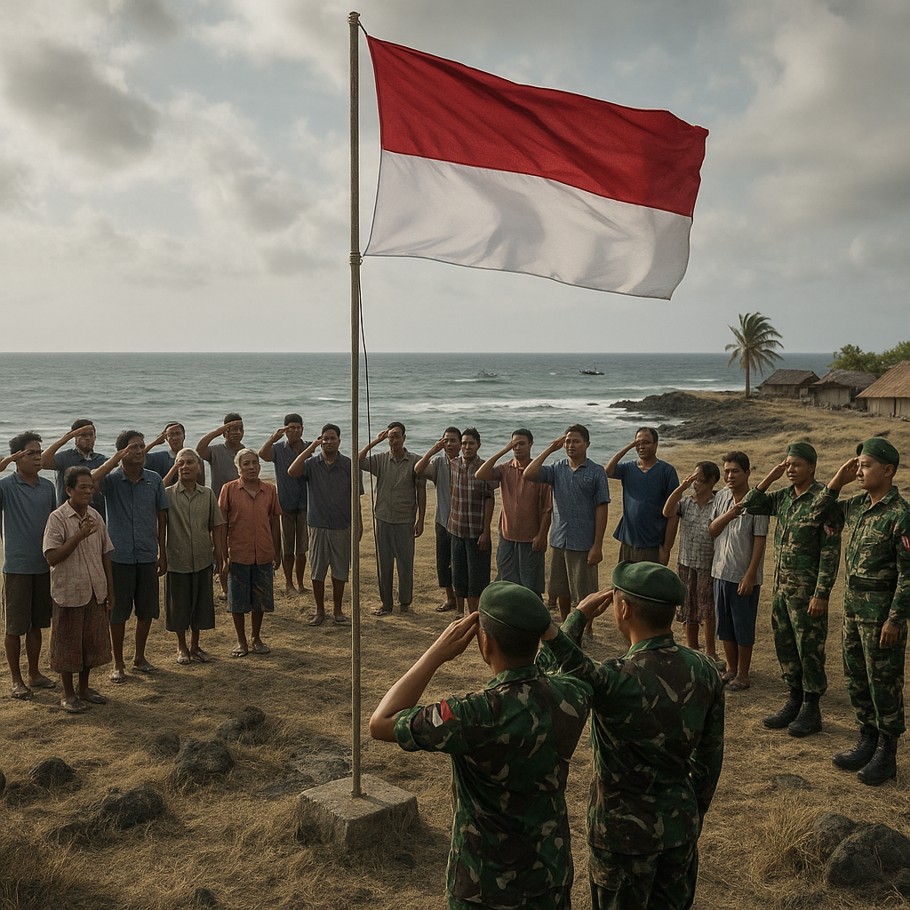 Upacara Bendera di Pulau Dana, NTT: 50 Warga dan 5 Prajurit di Tengah Lautan
